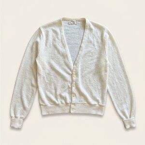 Dior Ivory V-Neck Button Cardigan